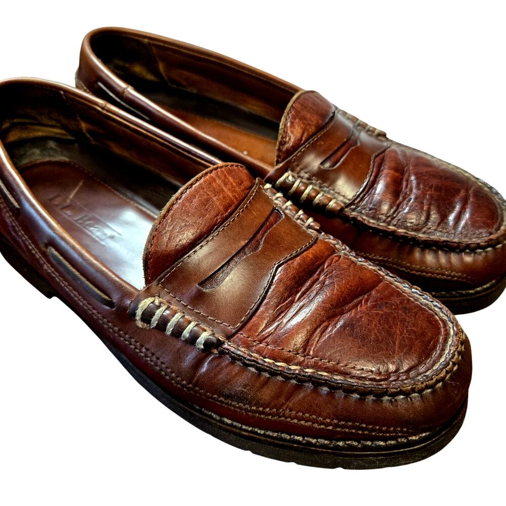 L.L. Bean 9.5 D Men's Brown Casual Shoe Loafers Slip On 9 1/2